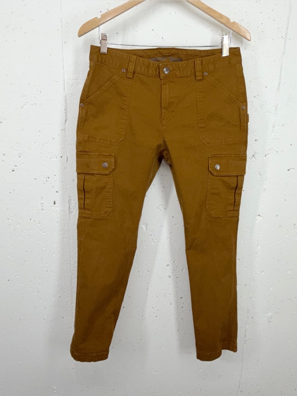 Duluth Women’s Size 10 Dark Camel Slim Fit Cargo Pants - Picture 2 of 14